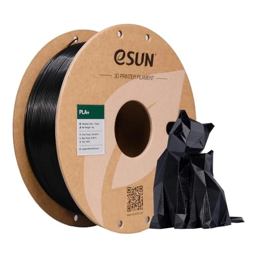 Tijdelijke aanbieding: eSUN PLA+ Filament 1.75mm, 3D Printer Filament PLA Plus, Maatnauwkeurigheid +/- 0.03mm, 1kg Spoel (2.2 LBS) 3D Print Filament voor 3D Printers, Zwart van 24.08 EUR naar 19.99 EUR (korting 17%)