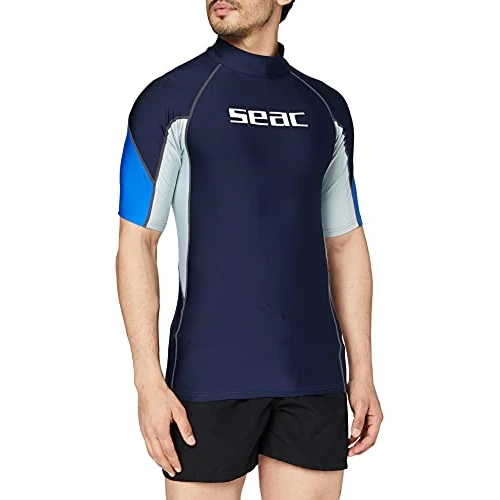 Offerta a tempo: SEAC RAA Short Evo Man, Maglia Protettiva Rash Guard per Snorkeling e Nuoto Anti UV, XXXXL, Blu - 58% da 26.38 € a 10.99 €