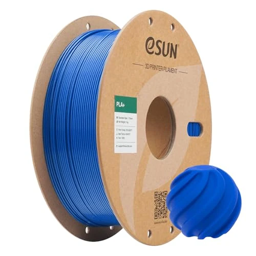 Limited offer: eSUN PLA+ Filament 1.75mm, 3D Printer Filament PLA Plus, Dimensional Accuracy +/- 0.03mm, 1KG Spool (2.2 LBS) 3D Printing Filament for 3D Printers, Blue from 26.99 EUR to 11.04 EUR (save 59%)