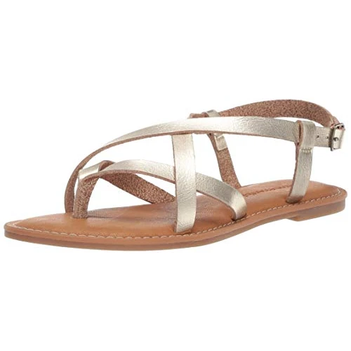 Offerta a tempo: Amazon Essentials Sandali con Cinturino Casual Donna, Oro, 38.5 EU - 0.00% da 21.15 € a 21.15 €