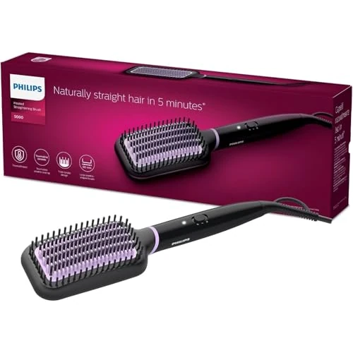 Offre limitée : Philips, Brosse lissante chauffante StyleCare Essential, Zone de brossage ultra-large, Technologie ThermoProtect, Revêtement en céramique tourmaline, modèle BHH880/00 de 43.84 EUR à 24.99 EUR (remise 42%)