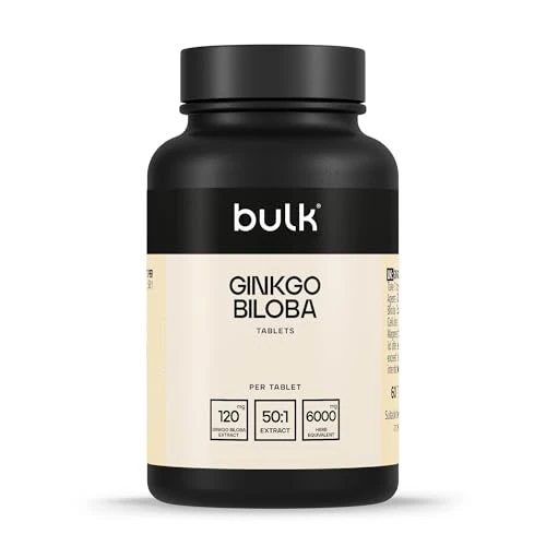 Begrenztes Angebot: Bulk Ginkgo Biloba Tabletten, 6000 mg, hochdosiertes Präparat, 6000 mg, 60 Tabletten von 2.99 EUR auf 2.99 EUR (Rabatt 0%)