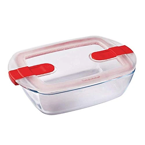 Offerta a tempo: Pyrex Cook & Heat contenitore rettangolare per alimenti in vetro borosilicato con coperchio sfiatavapore per il microonde – cuocere in forno, conservare & riscaldare- 23x15cm - — 25% da 20,12 € a 15,02 €