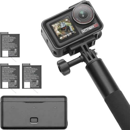 Limitiertes Angebot: DJI Osmo Action 5 Pro Adventure Combo, Action Cam 4K mit 1/1.3" Sensor, 12 Std. verlängerte Akkulaufzeit mit 3 Akkus, Stabilisierung, Zwei OLED Touchscreens, Unterwasserkamera für Sport, Vlog von 479.00 EUR auf 369.99 EUR (Spare 23%)