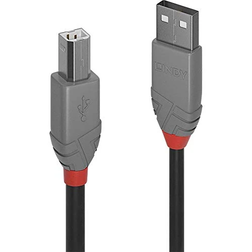 Offerta a tempo: LINDY - Cavo USB 2.0 Tipo A a USB Tipo B, Cavetto USB Anthra Line 7.5 Metri, Tipo Maschio A/B, Velocità di Trasferimento Dati Speed Fino a 480Mbps per Tastiera, Stampante, Fotocamera, Hard Disk - 0.00% da 17.99 € a 17.99 €