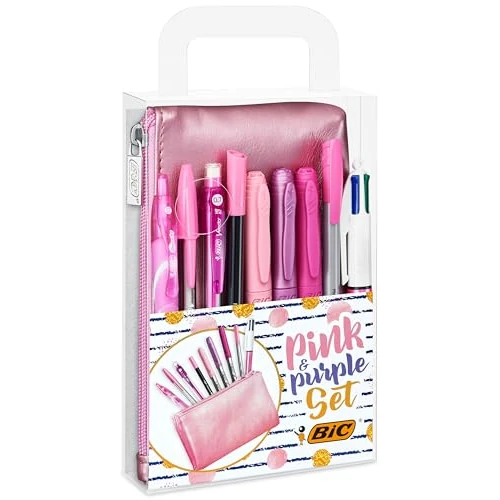 Offerta a tempo: BIC Pink & Purple, Set Con Astuccio — 15% da 13,43 € a 11,39 €