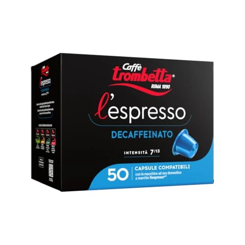 Offerta a tempo: Caffè Trombetta, l'espresso decaffeinato - 50 Capsule compatibili Nespresso - 0.00% da 13.89 € a 13.89 €