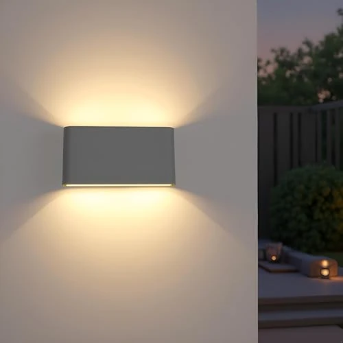 Offerta a tempo: Topmo-plus 12w Luci da Muro a LED Faretto da Parete in Alluminio Applique da parete Esterni impermeabile IP65 18 cm (Grigio/bianco caldo) - 0.00% da 31.90 € a 31.90 €