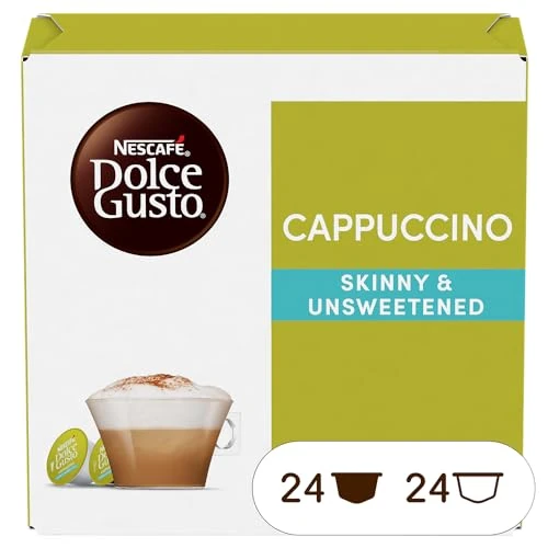 Nescafé Dolce Gusto Cienki cappuccino 16 kapsułek opakowanie 3 łącznie 48 kapsułek 24 porcje