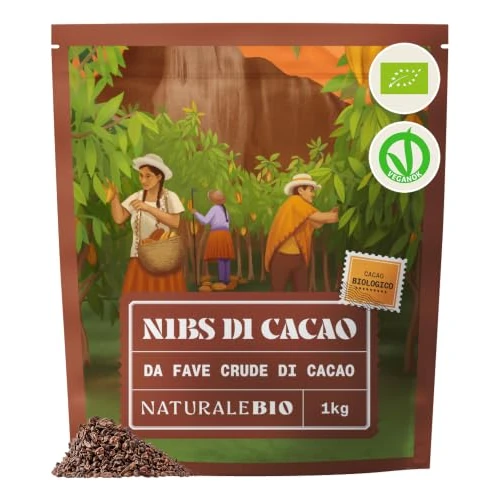 Offerta a tempo: NaturaleBio Cacao Nibs Bio Crudi Alternativa alle Gocce - 19% da 43.53 € a 35.14 €