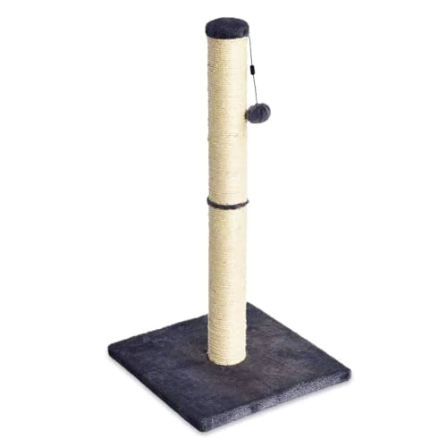 Offerta a tempo: Amazon Basics Tiragraffi per gatti da interno, standard, con giocattolo pendente, 80 cm, grigio - 38% da 27.99 € a 17.43 €