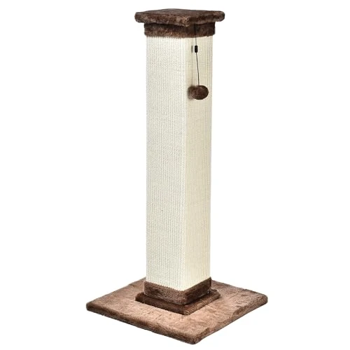 Limited-time offer: Amazon Basics Sturdy Cat Scratching Post for Indoor Cats & Kittens, Classic Single Post with Sisal Rope, Jute Fiber, Wood Base, Large (35.4"H), Brown from $38.38 to $38.38 (save 0.00%)