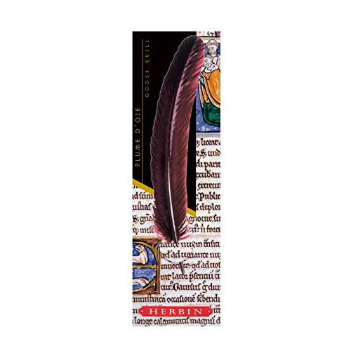 Tijdelijke aanbieding: Jacques Herbin 23326ST - Une plume d'oie taillée 21 cm, Bordeaux van 9.18 € naar 9.18 € (0.00% korting)