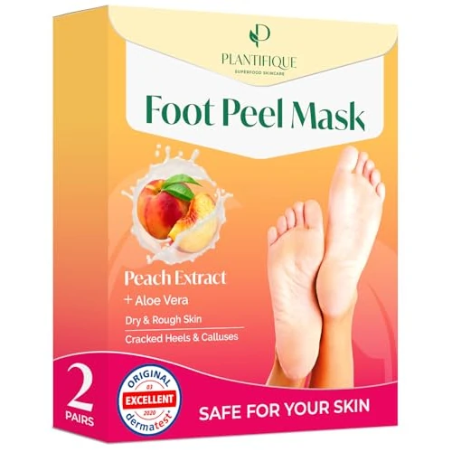 Oferta ograniczona: PLANTIFIQUE Maska złuszczająca do stóp z brzoskwinią 2-pak – Testowana dermatologicznie, usuwa martwy naskórek, regeneruje pięty, dla jedwabiście miękkich i gładkich stóp. z 55.95 PLN na 55.95 PLN (zniżka 0%)