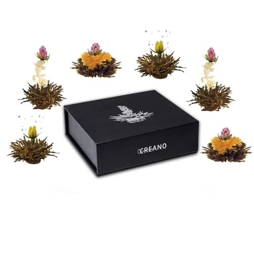 Oferta limitada: Creano 6 Flores de Té - Té en Caja Elegante y Magnética con Relieve de Plata - Té Negro de 15.90 EUR a 13.50 EUR (ahorro 15%)