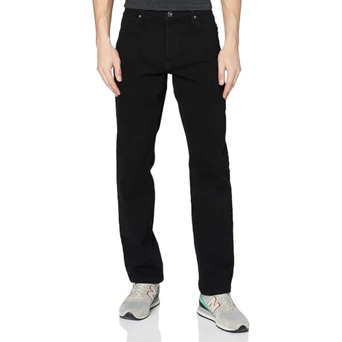 Offerta a tempo: Wrangler Red Kabel Straight, Jeans Uomo, Black Rinse, 38W / 34L - 11% da 49.95 € a 44.30 €