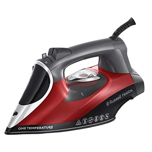 Offerta a tempo: Russell Hobbs Ferro da Stiro One Temperature tutti i Tessuti, Anticalcare, Autopulente, Colpo di vapore 210g/min, Vapore Continuo 50g/min, capienza 350 ml , 2600 W, Ceramica e Tormalina, 25090-56 - 33% da 49.35 € a 32.90 €