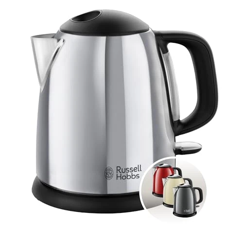 Oferta limitada: Russell Hobbs Hervidor de Agua Eléctrico Victory - 1 litro, Hervidor Pequeño, 2200 W, Filtro Extraíble, Zona de Ebullición Rápida, Base de 360°, Indicador del Nivel de Agua, Inox., Plata - 24990-70 de 43.99 EUR a 24.99 EUR (ahorro 43%)