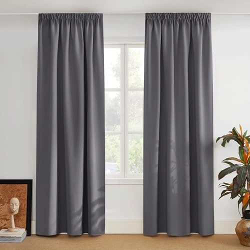 Oferta limitada: PONY DANCE Cortinas Gris Opacas Salon Modernas 2 Piezas,140x245cm(AnxAl) de 28.45 € a 26.00 € (ahorro 9%)
