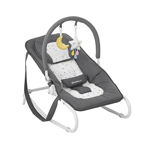 Oferta limitowana: Badabulle Easy Moonlight Leżak dla niemowląt, ze zintegrowanym zagłówkiem, 5-stopniowa regulacja oparcia, zdejmowany łuk do zabawy i pokrowiec na siedzenie z 192.00 zł na 192.00 zł (oszczędź 0.00%)
