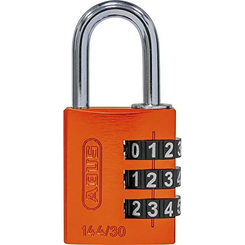 Offerta a tempo: ABUS Lucchetto a Combinazione 144/30 in Alluminio - Arancione, 3 Cifre - 0.00% da 18.24 € a 18.24 €
