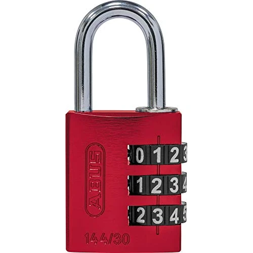 Offerta a tempo: ABUS Lucchetto a Combinazione 144/30 - Alluminio, Rosso, 3 Cifre - 0.00% da 11.41 € a 11.41 €