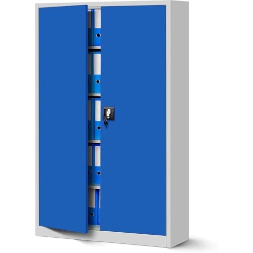 Oferta limitada: Jan Nowak Armario de Oficina XXL Archivador Armario de Herramientas Metálico 4 Estantes con Recubrimiento de Polvo Se Puede Cerrar 185 cm x 115 cm x 40 cm (Gris-Azul) de 299.99 EUR a 219.99 EUR (ahorro 27%)