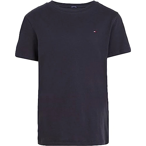Offre limitee: Tommy Hilfiger T-Shirt Manches Courtes Garçon Col Ras-du-Cou, Bleu (Sky Captain), 16 Ans de 24.90 EUR a 17.40 EUR (economie 30%)