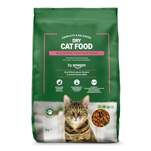 Oferta limitada: by Amazon - Alimento seco Completo para Gatos Adultos con Salm√≥n, at√∫n y Verduras, 1 Pack de 3 kg de 6.05 € a 6.05 € (ahorro 0.00%)