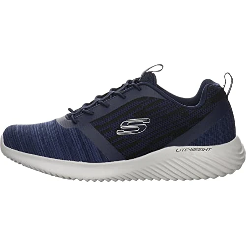 Offerta a tempo: Skechers Bounder 52504, Scarpe Uomo, Navy Mesh Pu Trim, 46 EU - 47% da 74.95 € a 40.06 €