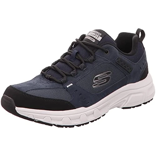 Limitiertes Angebot: Skechers Oak Canyon Herren Trainer, Navy Leather Pu Mesh Black Trim, 45 EU von 79.95 EUR auf 59.95 EUR (Spare 25%)
