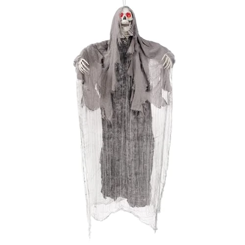 Zeitlich begrenztes Angebot: JOYIN Halloween animierter hängender schreiender Skelett Geist, 1,7 m, Sensenmann für Beste Halloween Dekorationen, Spukhaus Deko von 26.99 € auf 26.99 € (0.00% Rabatt)