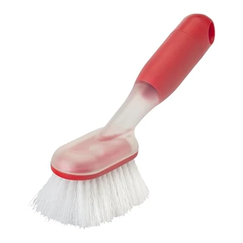 Offerta a tempo: Vigar - Spazzola per la pulizia - Collezione Rengo - 21,5 x 6 x 12 cm - Dispenser di sapone e manico ergonomico - Ideale per stoviglie, vestiti o bagno - Rosso - 0.00% da 14.26 € a 14.26 €