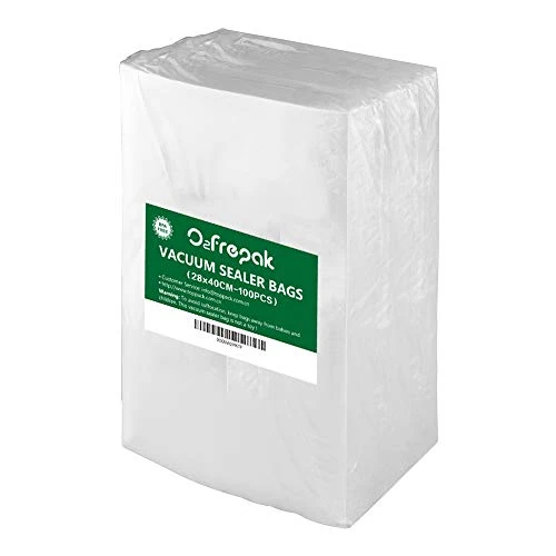Offerta a tempo: O2frepak 100 Buste 28x40cm Buste Sottovuoto Alimenti,Sacchetti Sottovuoto per Alimenti,Sacchi Sottovuoto Alimenti senza BPA - 33% da 39.99 € a 26.99 €