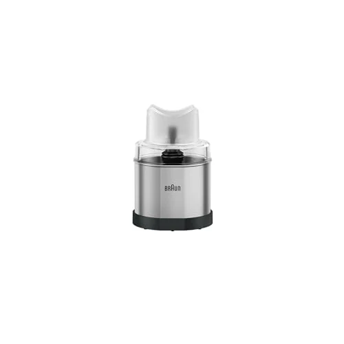 Braun Coffee and Spice Grinder Attachment MQ 60 - EasyClick Accessories for Braun Hand Blender MQ 3 and MQ 5, 350 ml Capacity, Stainless Steel