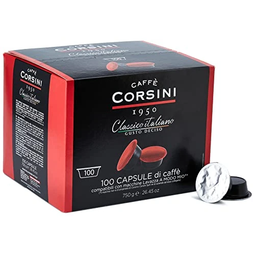 Corsini Caffè Classico Italiano Coffee 100 Capsules Lavazza A Modo Mio