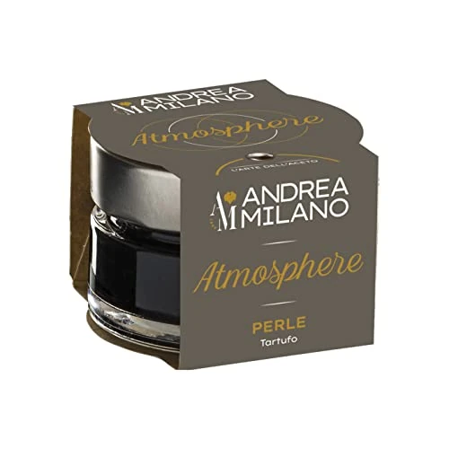 Offerta a tempo: Andrea Milano, Perle di Aceto Atmosphere, Sfere Nere al Tartufo con Aceto Balsamico, dal Profumo Intenso per Accompagnare i Tuoi Piatti, Ideali su Pietanze a Base di Carne, Made in Italy, 50 g - 0.00% da 9.99 € a 9.99 €