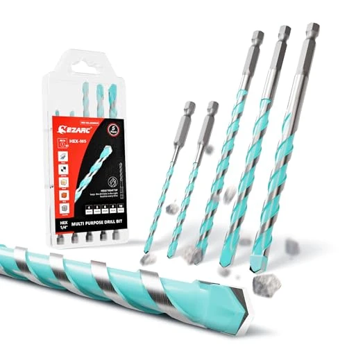 Tijdelijke aanbieding: EZARC 5 delige hardmetalen boorset ex-schacht voor metaal, blokken, baksteen, zachte tegels, hout, kunststof van 17.97 € naar 17.97 € (0.00% korting)