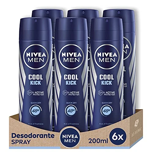 NIVEA Men NIVEA Spray Cool Kick Men - 200 ml - 6 Stück