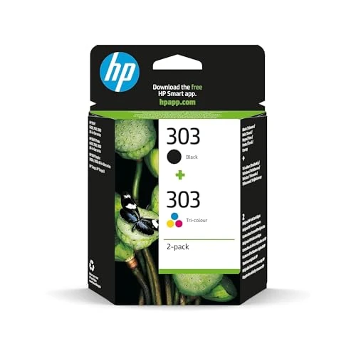 HP 303 (3YM92AE) Original Druckerpatronen Multipack (Schwarz + Tricolor) für HP ENVY 6200, 7100, 7134,7220e,7221e,7224e,7800,7900e HP Tango Printer.Schwarz - 1X 200 Seiten|Dreifarbig - 1 x 165 Seiten