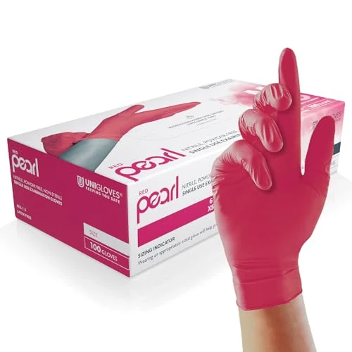Beperkte aanbieding: UNIGLOVES Pearl GP0062 Nitril onderzoekshandschoenen, rood, maat S (verpakking van 100 individuele handschoenen) van 9.41 EUR naar 9.41 EUR (besparing 0%)