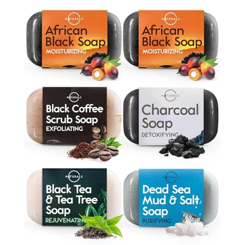 O Naturals 6 sztuk mydło, żel pod prysznic, naturalny kosmetyk, 100% ekologiczny i wegański, mydło do rąk, mydło do twarzy i ciała - dla mężczyzn i kobiet