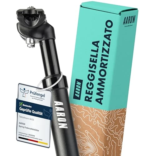 Limited-time offer: AARON - Spring Suspension Bike Seat Post - Aluminum Saddle Seatpost for E Bicycle, MTB, Trekking Bikes, City Bikes - 27.2mm Diameter, 13.8" (350mm) Length from 49.99 £ to 49.99 £ (save 0.00%)