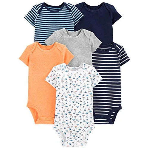 Offerta a tempo: Simple Joys by Carter's Short Sleeve Bodysuit Body Bimbo 0-24 (Pacco da 6) — 37% da 22,99 € a 14,39 €