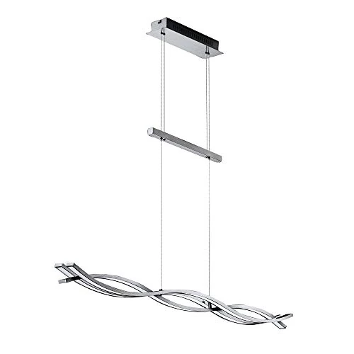 Offerta a tempo: BRILONER Leuchten - Lampada a sospensione a LED, dimmerabile, tramite interruttore a parete, 18 Watt, 1890 lumen, color alluminio, 1.000 x 1.500 mm (lunghezza x altezza) - 0.00% da 99.95 € a 99.95 €