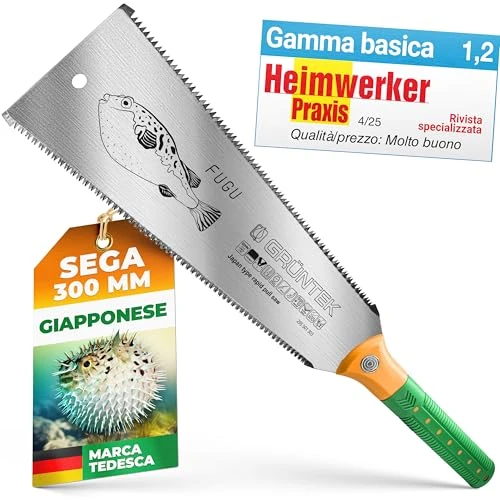 Limited offer: GRÜNTEK Japanese Saw Ryoba FUGU 300mm for Fine and Coarsed Cutting. Blade with Double-Sided Teeth. Pull Saw from 17.48 EUR to 17.48 EUR (save 0%)