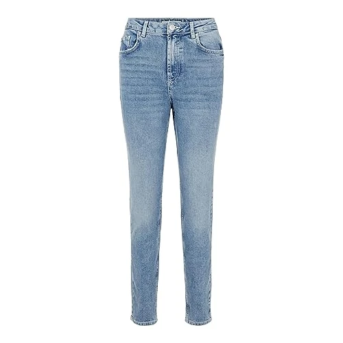 Oferta limitada: PIECES Pcleah Mom HW ANK Lb110-ba/noos, Vaqueros Slim Mujer, Azul (Light Blue Denim), W27 (Talla del Fabricante: Small) de 49.99 € a 17.44 € (ahorro 65%)