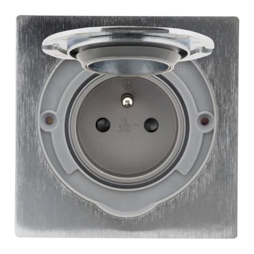 Offre limitée : Zenitech - Prise de Sol 16A 2P+T - Aluminium Brossé - IP55, Clapet Aimanté, Câblage Rapide, Fixation Vis, Boîte encastrement, Joints Étanchéité - Terrasse/Bureau de 45.99 € à 18.38 € (60% de remise)
