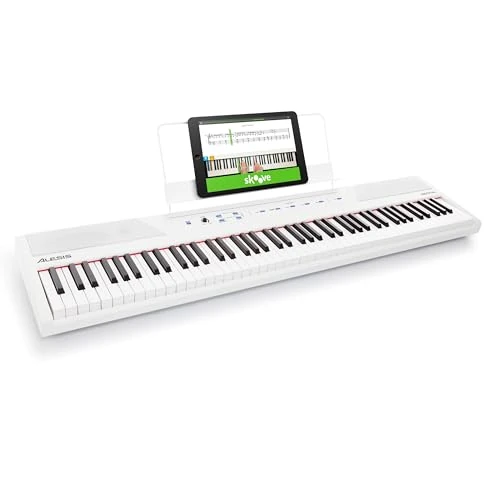 Limited offer: Alesis Recital White 88 Key Digital Piano Keyboard with Semi Weighted Keys, Built-In Speakers and Piano Lessons from 259.99 EUR to 219.99 EUR (save 15%)
