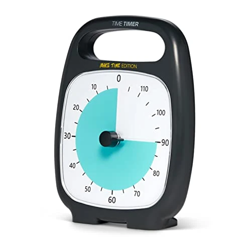 Offerta a tempo: Time Timer Plus 120 Minutes Visual Timer - Crea orologio con conto alla rovescia Time Edition (carbone) e blocco note per produttività e concentrazione - 0.00% da 54.45 € a 54.45 €
